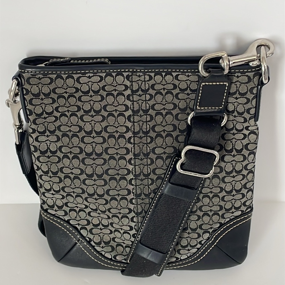 Coach Y2K Signature Small C Swingpack Crossbody Black Gray